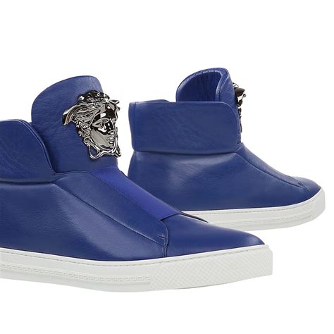 blue versace mock croc slip-on palazzo sneakers|Versace Palazzo Slip.